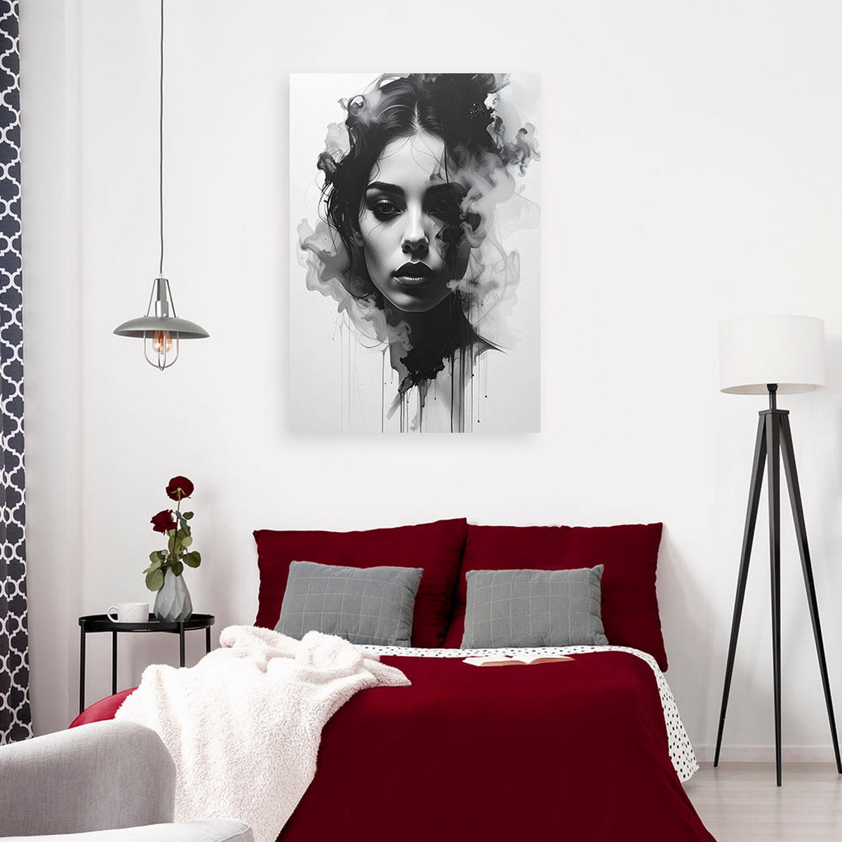 LEINWANDBILD Menschen & Charaktere 70x100cm - Schwarz, Textil (70/100cm) - Feeby