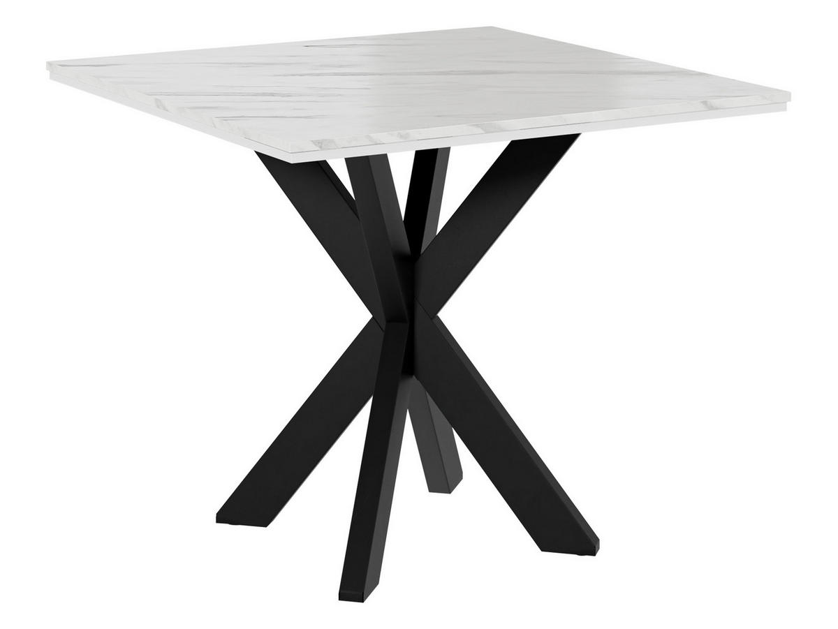 ESSTISCH Paro - Schwarz/Weiß, Holzwerkstoff/Metall (90/90/74cm) - MIRJAN24