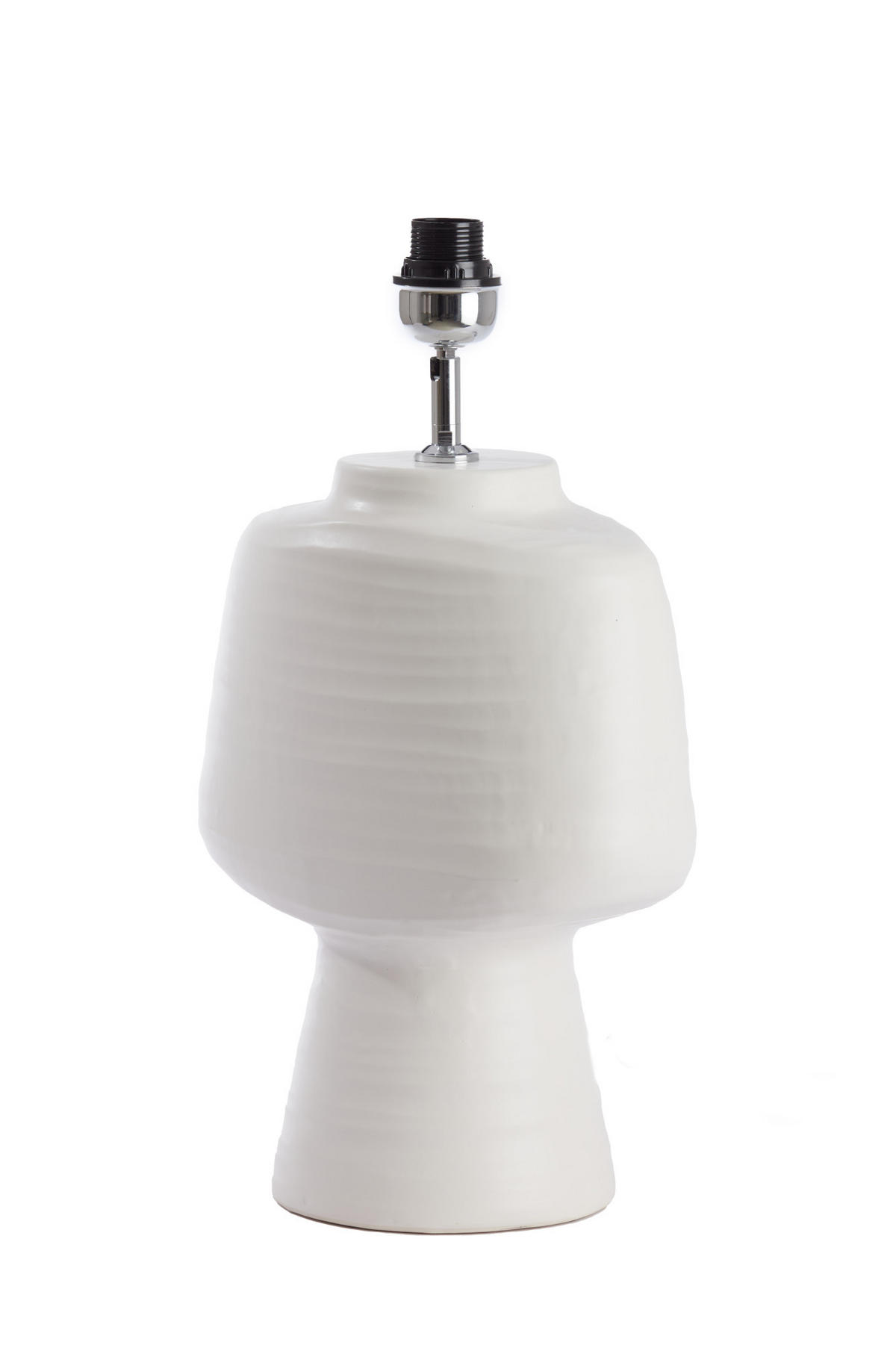 LAMPENFUSS Gandoro Weiß Ø29,5/49 cm - Weiß, Keramik (29.5/18.5/49cm) - Light & Living