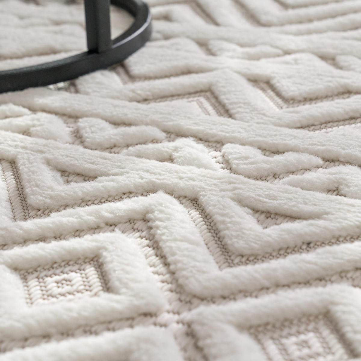 OUTDOORTEPPICH Boho Creme 160 x 160 cm - Creme, Kunststoff (160/160cm) - TT Home