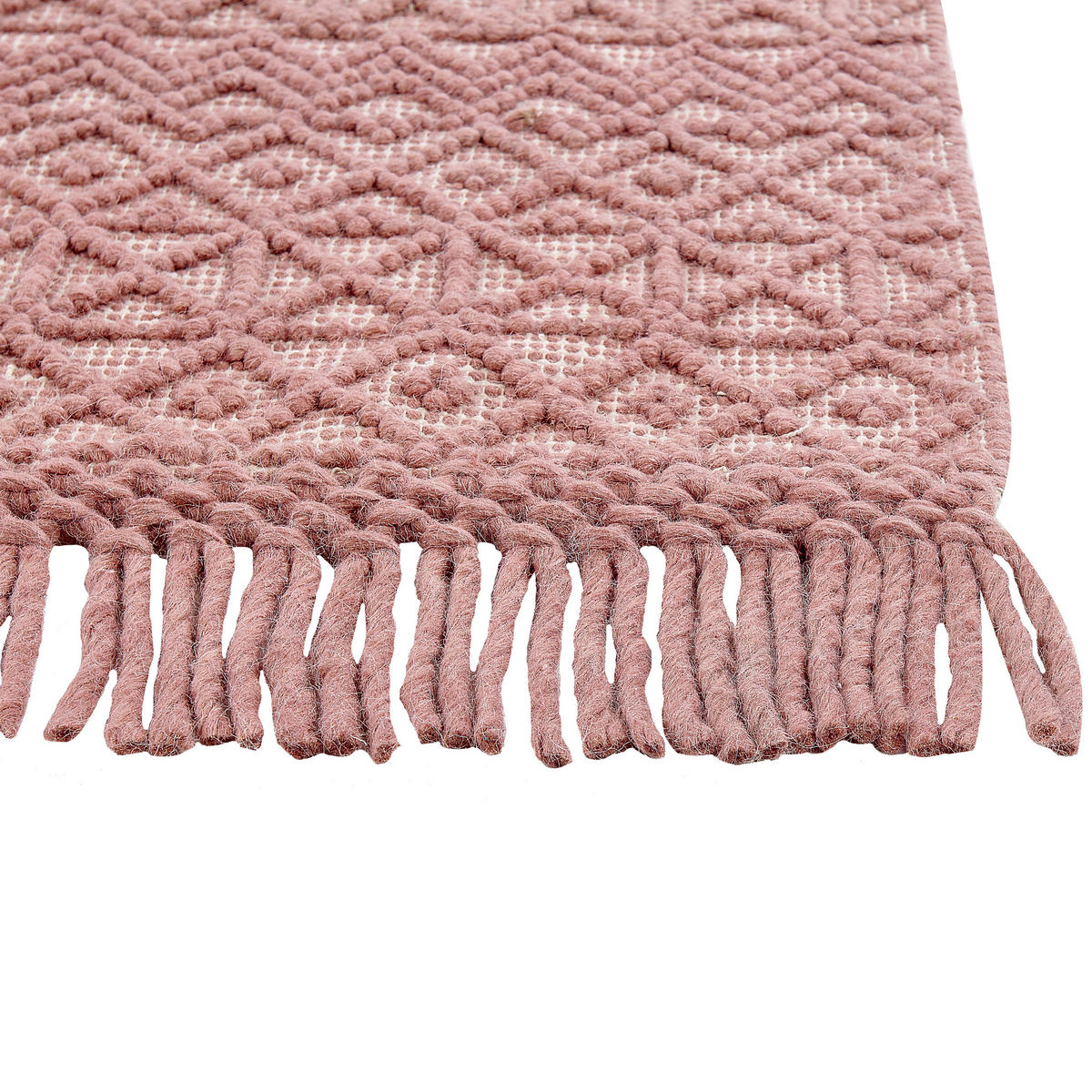 KURZFLOR-TEPPICH Alucra 230/160 cm - Pink, Textil (160/230cm) - Beliani