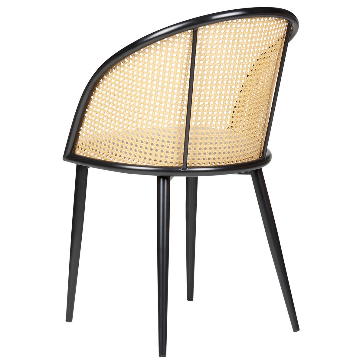 ESSZIMMERSTUHL 2er-Set Metall schwarz/beige Cornell - Hellbraun/Beige, Metall (52/83/46cm) - Beliani
