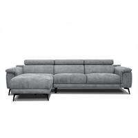 ECKSOFA FIERO 4-Sitzer, grau - Schwarz/Grau, Holzwerkstoff/Textil (158/269cm) - Courtois Laville