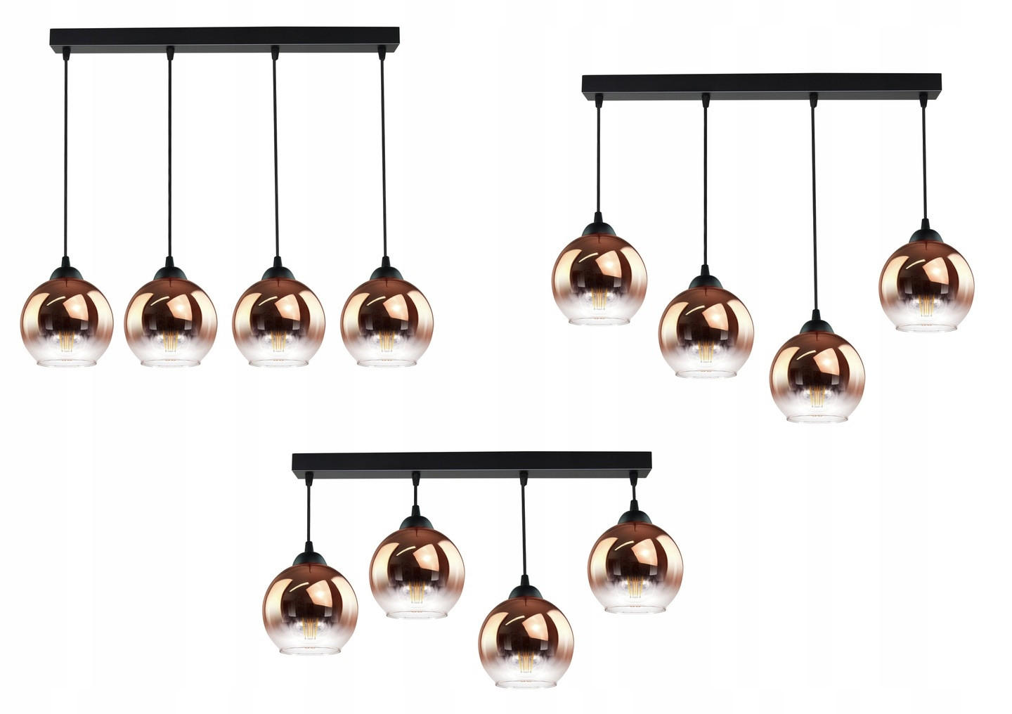 PENDELLEUCHTE MASUR - Transparent/Goldfarben, Glas/Metall (15/80/80cm) - kiki design