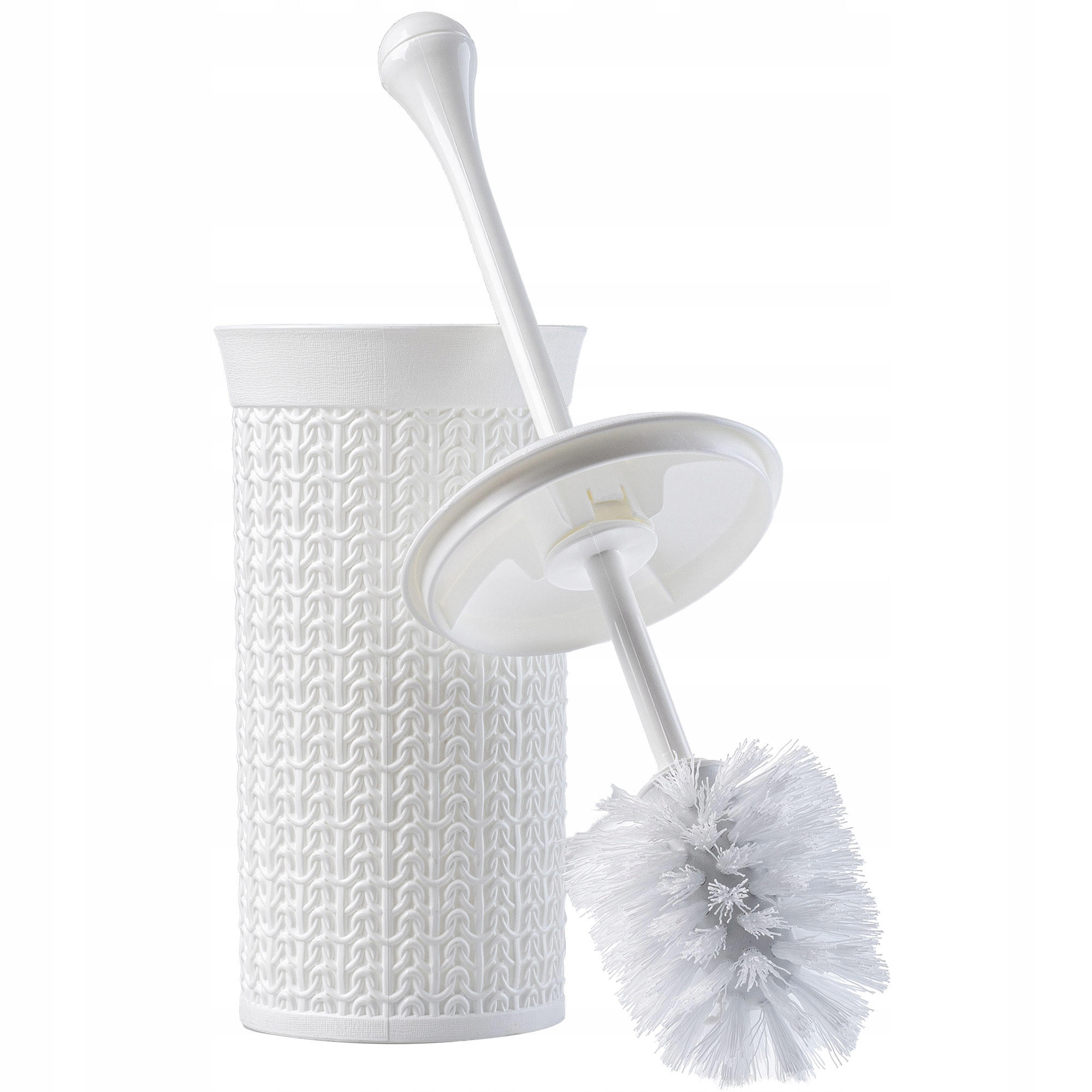WC-BÜRSTE mit Schüssel 40 cm, weiß - Weiß, Kunststoff (10/40cm) - KADAX