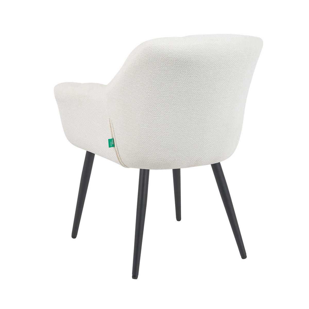 ESSZIMMERSTUHL Mika-Remo - Creme/Schwarz, Textil/Metall (65/81/66cm) - DUBI Möbel