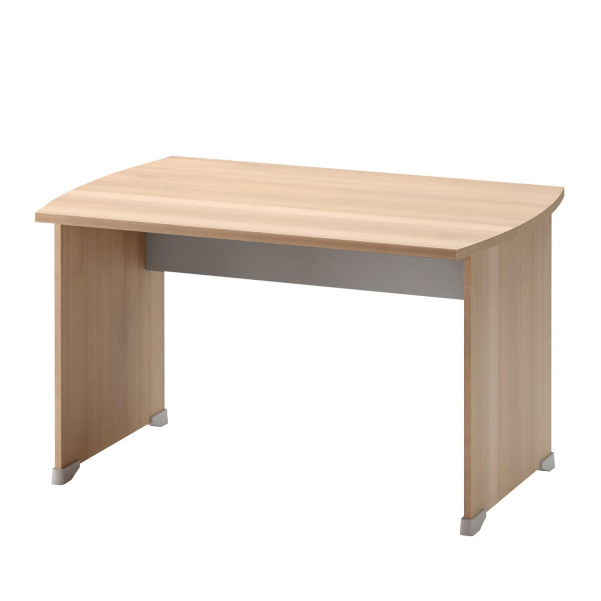 SCHREIBTISCH mit Gleitern L140 cm - Französische Herstellung - Apfelbaumfarben, Holzwerkstoff (140/80/74cm) - Calicosy