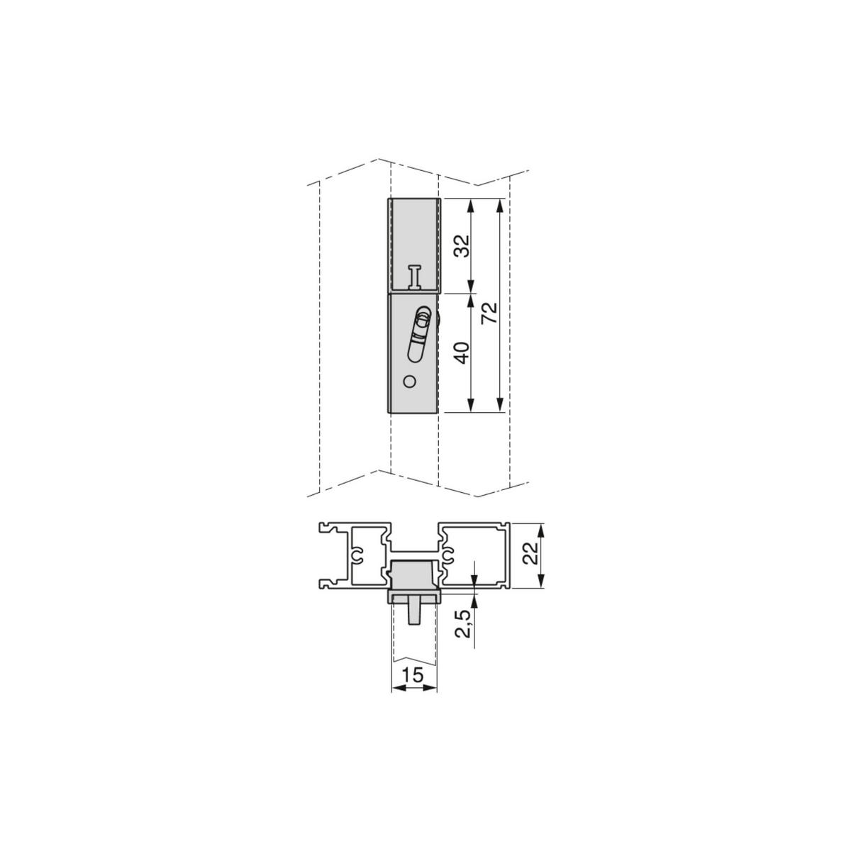 BRACKET SET für 4 Holzböden und 1 Hängestange 1m lang Zero, Aluminium und Zamak und Kunststoff, Tiefschwarz lackiert texturiert - Schwarz, Metall (4.1/12/20cm) - EMUCA