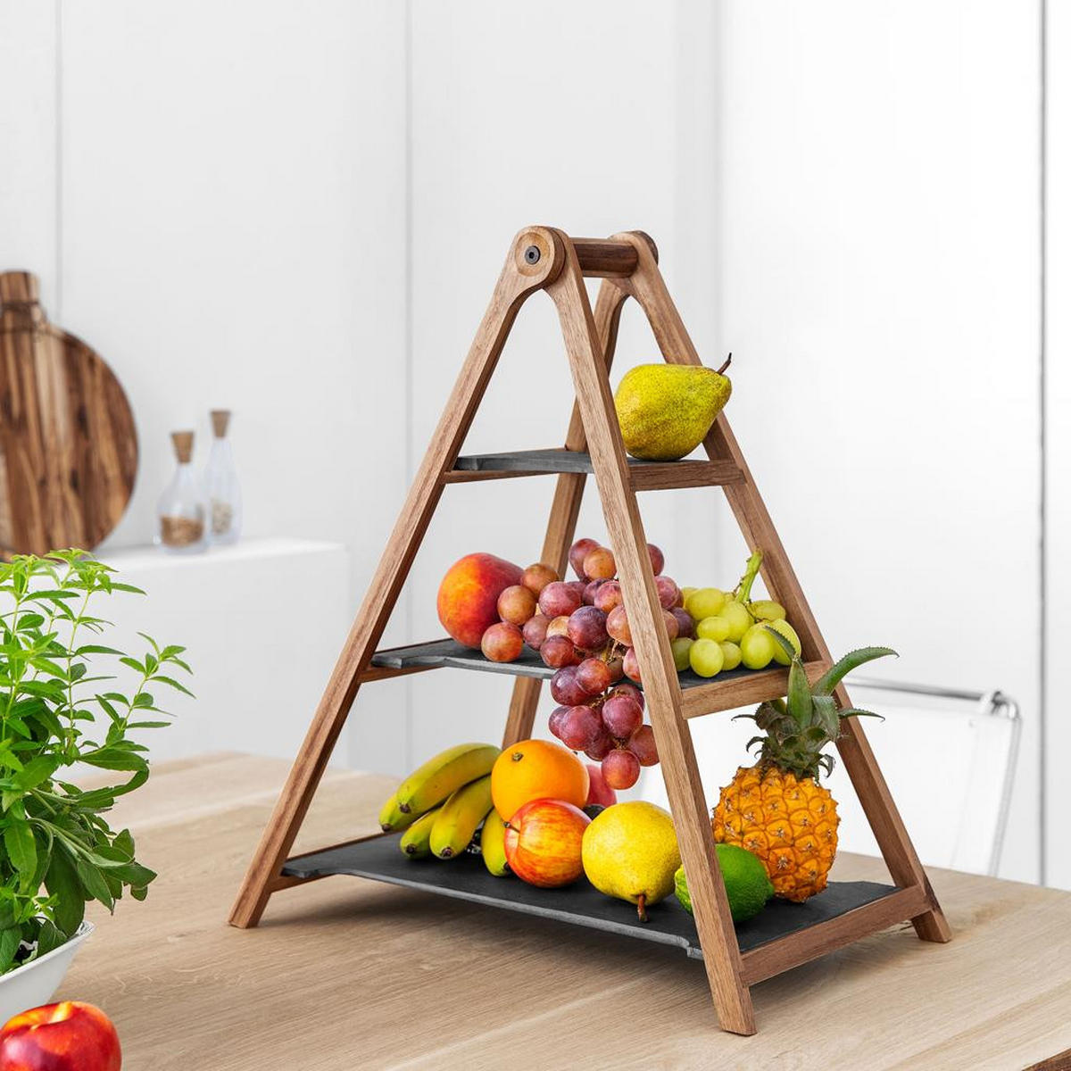 ETAGERE Artesano Original braun-grau 47,5 cm - Braun/Grau, Holz/Stein (1/47.5cm) - Villeroy & Boch