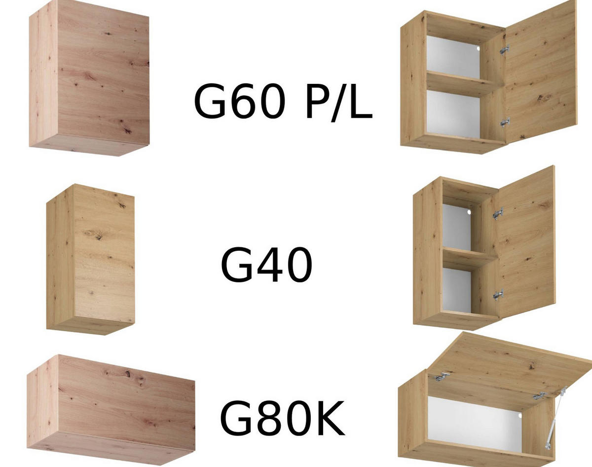WINKELKÜCHE 330 x 210 cm Langen K53-M330 in Astiran Eiche - Eiche Artisan, Holz (330/212/210cm)