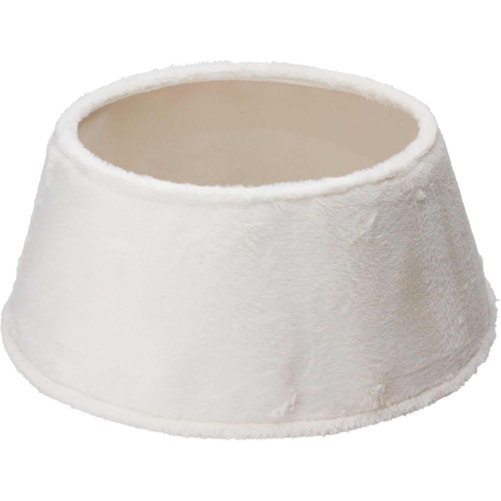 Home Styling Collection Pelzunterlage Weiß 55x23x55 cm