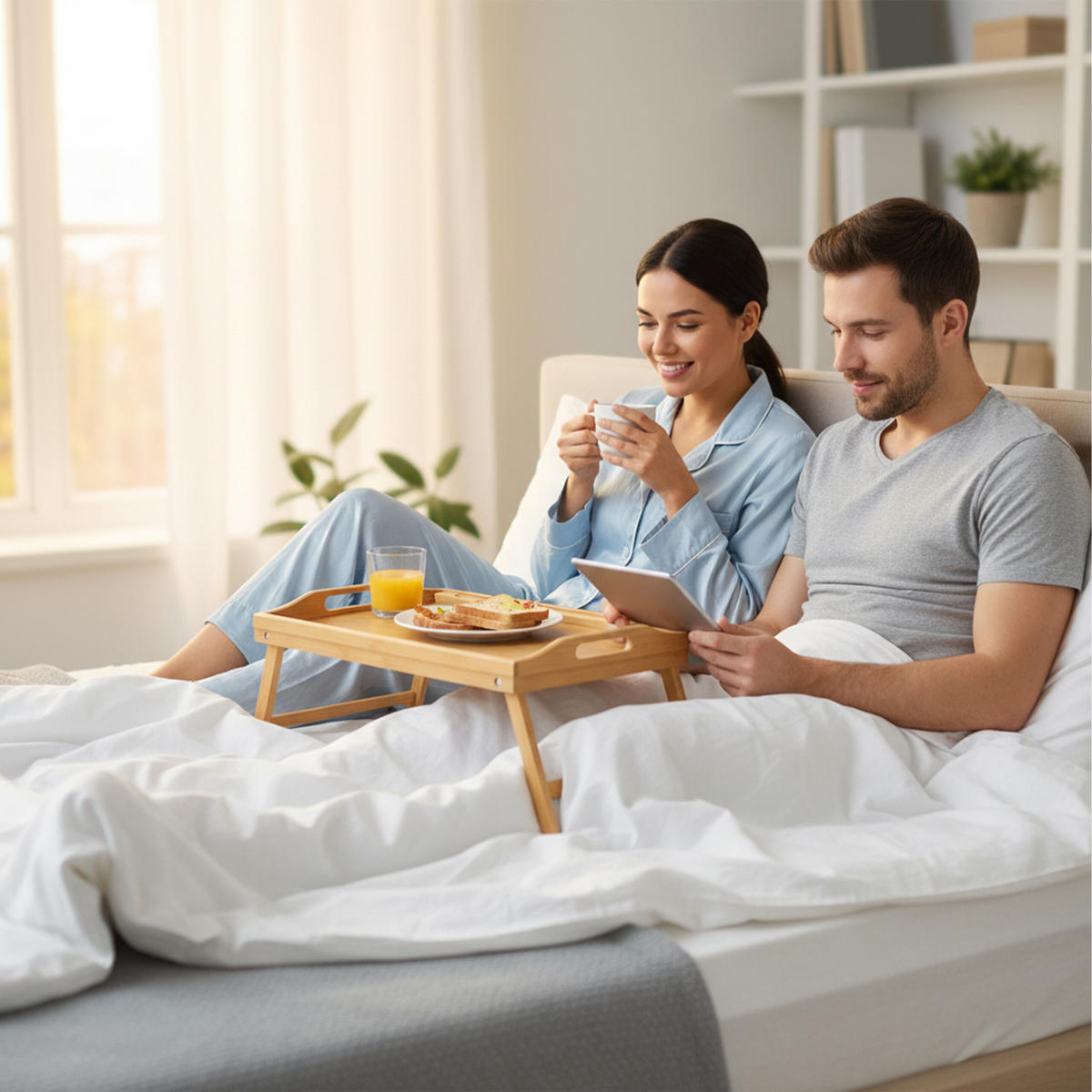 PODNOS - svetlohnedá, drevo/kompozitné drevo - Relaxdays