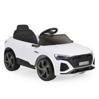 ELEKTROAUTO Audi SQ8 e-tron weiß EVA-Reifen Musik Licht MP3-Eingang Gurt - Weiß, Kunststoff (99/54/46cm) - Moni