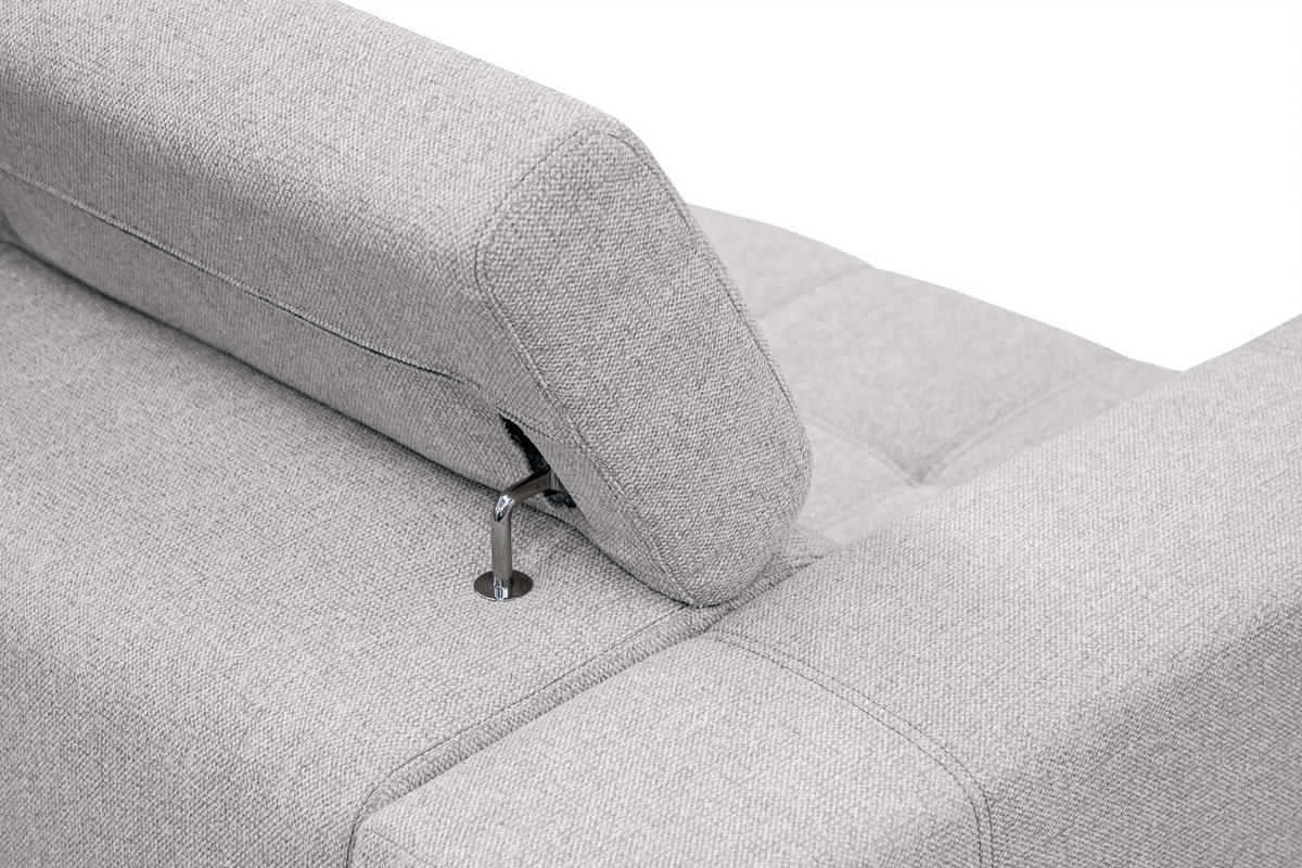 SOFA QUARTZ 3-Sitzer mit Ausziehsitz, creme - Creme, Holzwerkstoff/Textil (202/80/102cm) - Courtois Laville