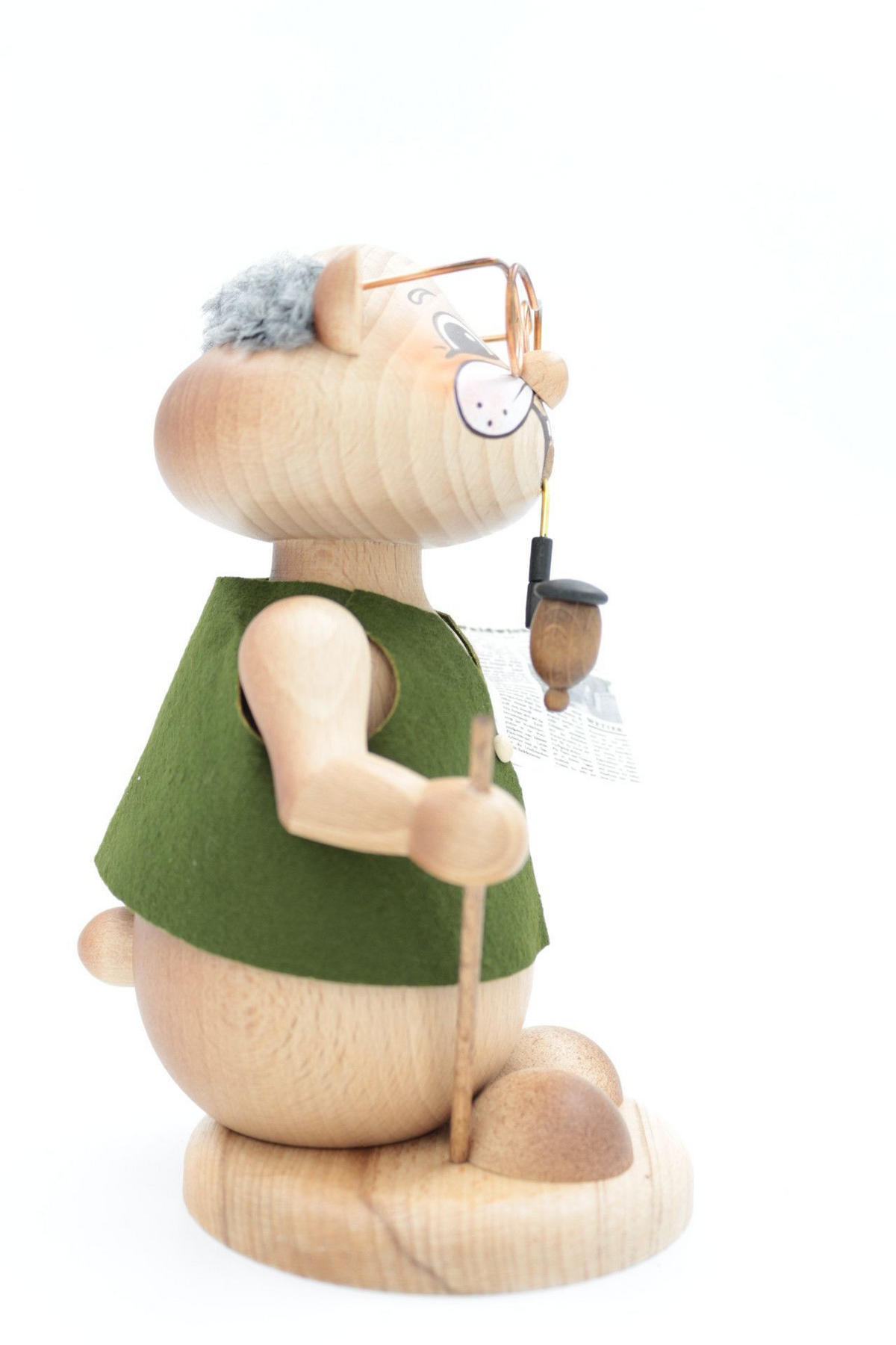 RAUCHFIGUR Hamster Opa 18 cm - Multicolor, Holz (12/18/0.1cm)