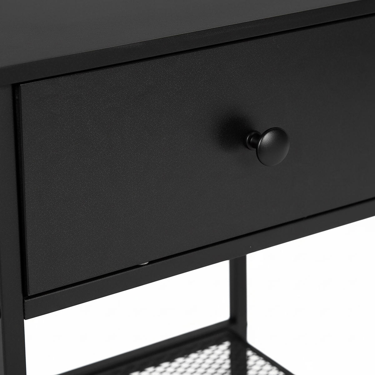 2XNACHTTISCH - Schwarz, Holzwerkstoff/Textil (40/55/30cm) - Relaxdays