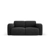 SOFA Molino aus Chenille-Stoff schwarz 2 Sitzplätze - Schwarz, Textil (95/72/170cm) - Micadoni