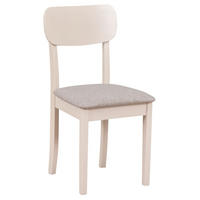 HOLZSTUHL Noeles Hellbeige/Greige - Ecru/Beige, Holz/Textil (43/86/40cm) - Selsey