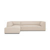 ECKSOFA links Ruby aus strukturiertem Stoff beige 4 Sitzplätze - Creme, Textil (180/273cm) - Micadoni