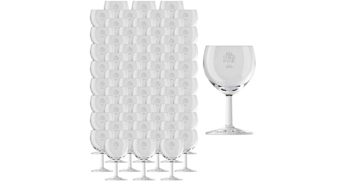 Van Well WEINGLÄSER GEEICHT Ballon Profi transparent 0,1 l + 0,2 l 60er ...