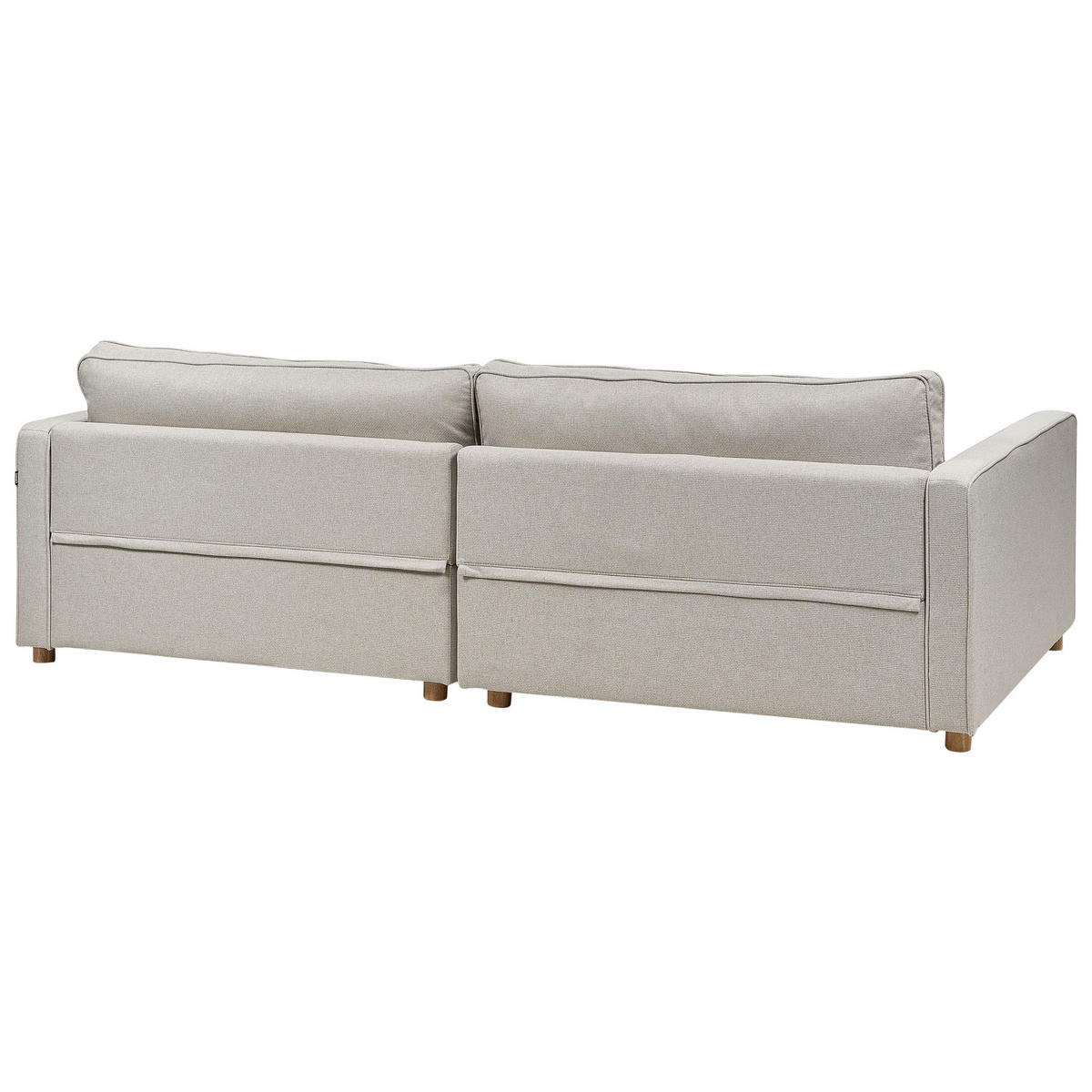 3-SITZER-SOFA beige Vinstra - Hellbraun/Beige, Textil (250/80/125cm) - Beliani