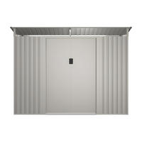 SCHREBERGARTENHAUS - 251 cm x 111 cm - metall - grau Folco - Grau, Metall (251/191/111cm) - Vente-Unique