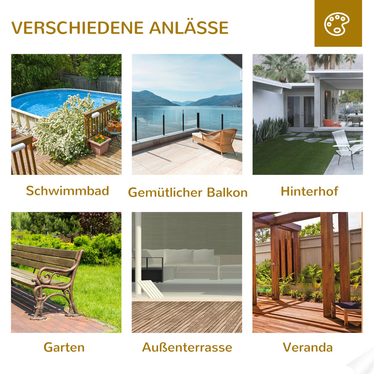 ADIRONDACK Gartenstuhl, Holzstuhl, Hochlehner, mit Armlehne, Tannenholz, Natur - Fichtefarben, Holz (68/101/83cm) - Outsunny