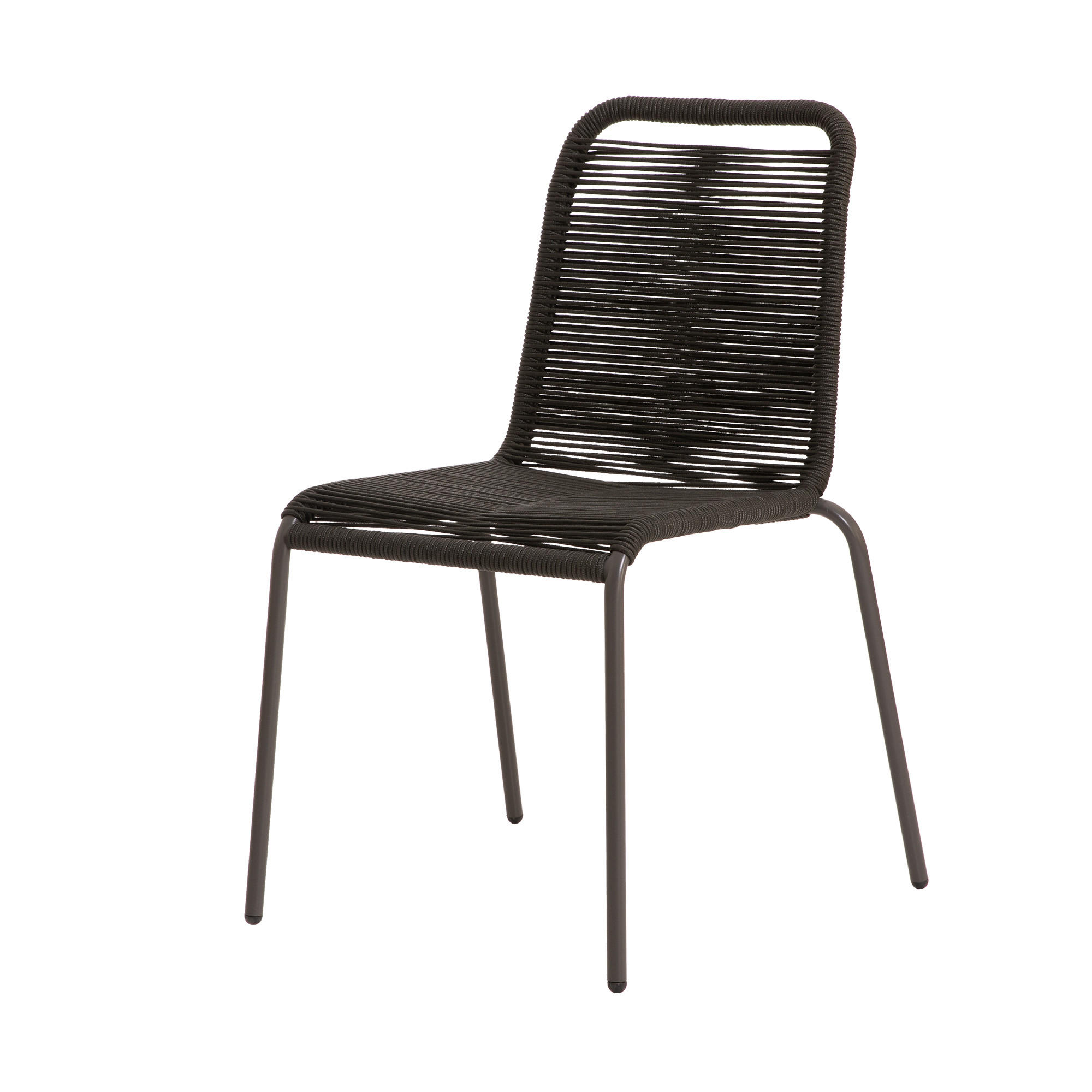 GARTENSTUHL Bowen Schwarz 54 cm x 83 cm - Schwarz, Metall (54/83/56cm) - Kenay Home