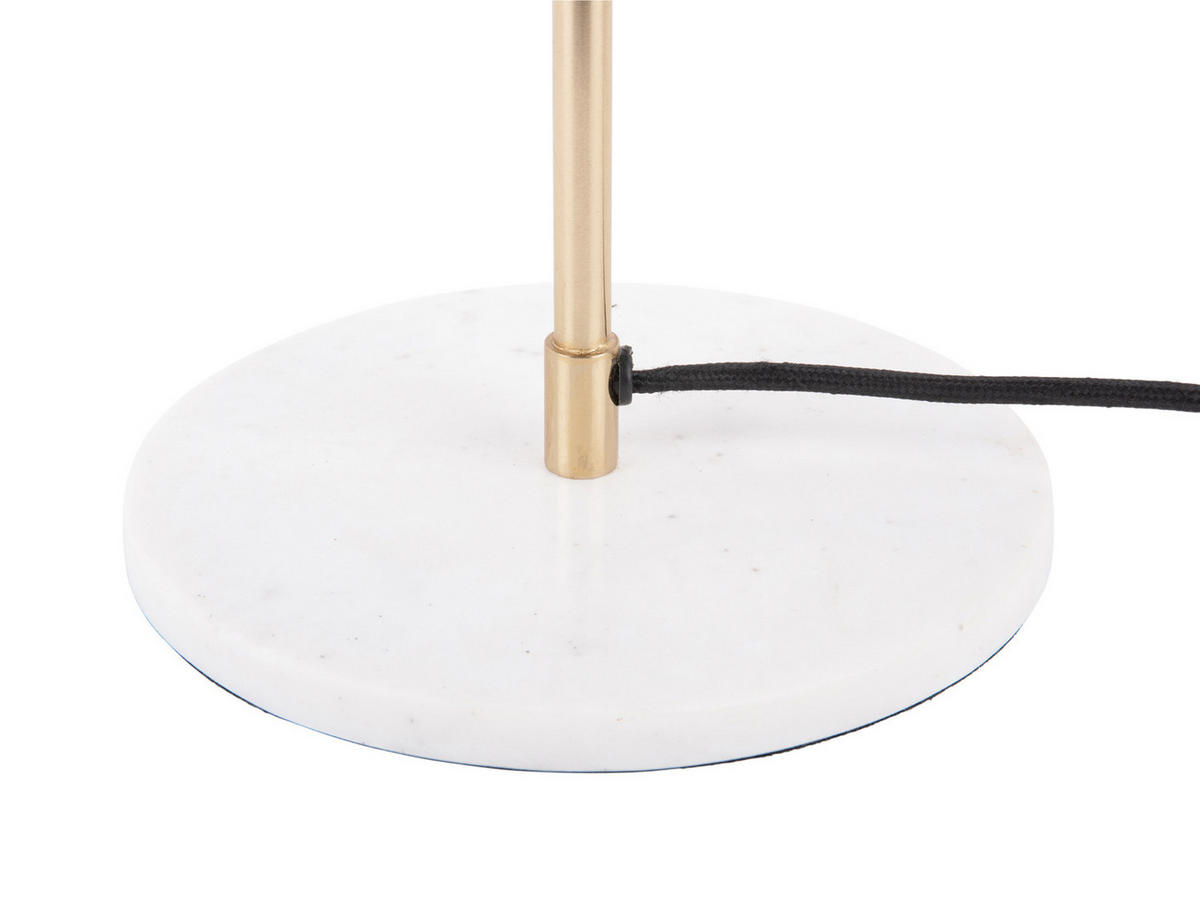 TISCHLAMPE Waved Dome 30/30/56 cm - Gelb, Metall (30/30/56cm) - Leitmotiv