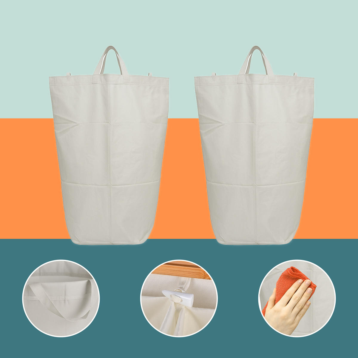 PFANDFLASCHEN-SAMMELBEHÄLTER - Beige, Holz/Kunststoff (57/80/37cm) - Relaxdays