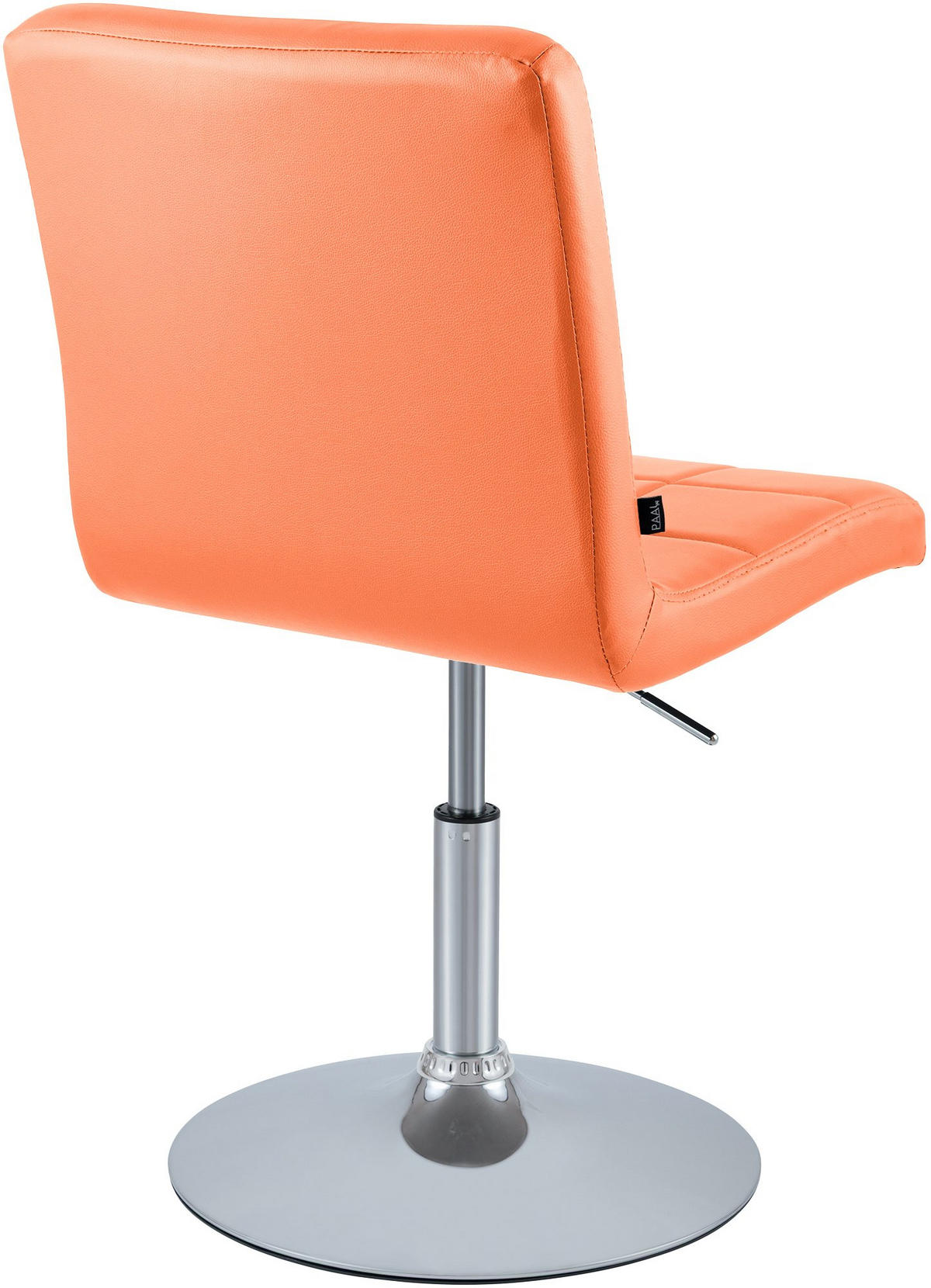 DREHSTUHL Lederlook Orange - Chromfarben/Orange, Textil/Metall (44/81/55cm) - CLP