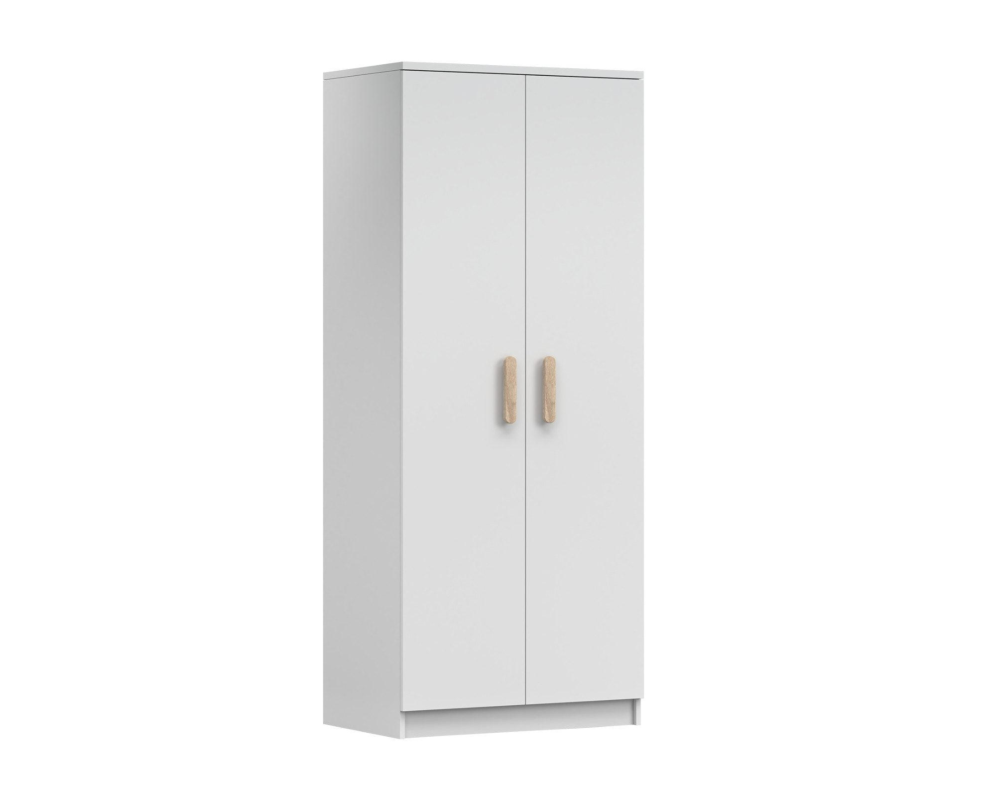 Deine Möbel 24 Kinderkleiderschrank Weiß, Sonoma Eiche 80x192x50 cm