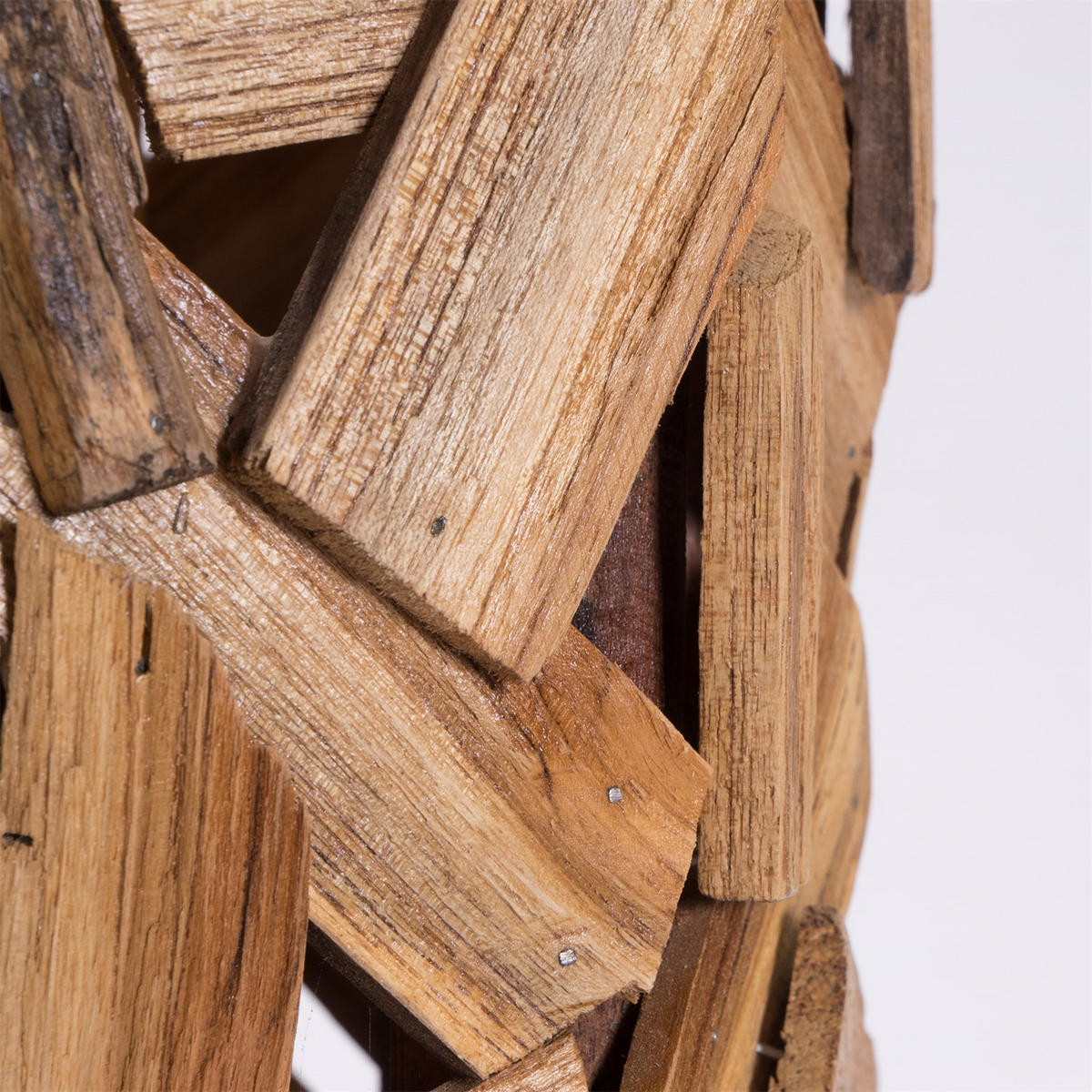 SÄULE Vela 79x26 cm, Teakholz massiv - Naturfarben, Holz (26/26/79cm) - CREEDWOOD