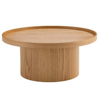 COUCHTISCH - Echtholzfurnier - Eichefarben, Holzwerkstoff (80/80/35cm) - home24