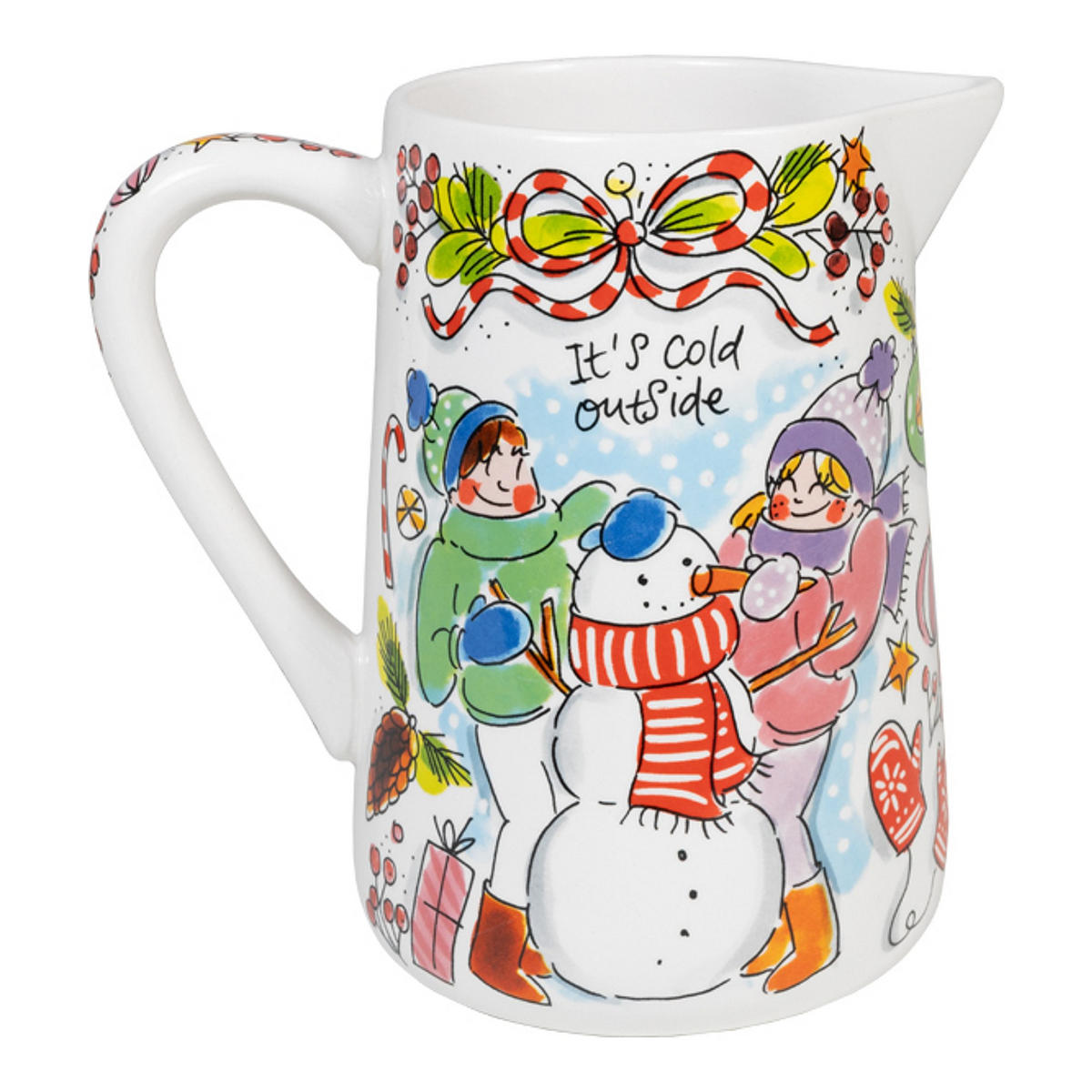 SAFTKANNE Weihnachten in Bunt - 1000 ml - Multicolor, Keramik (1L) - Blond Amsterdam