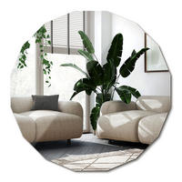 SPIEGEL 80x80 cm asymmetrisch - Transparent, Glas (80/80/0.4cm) - Wallfluent