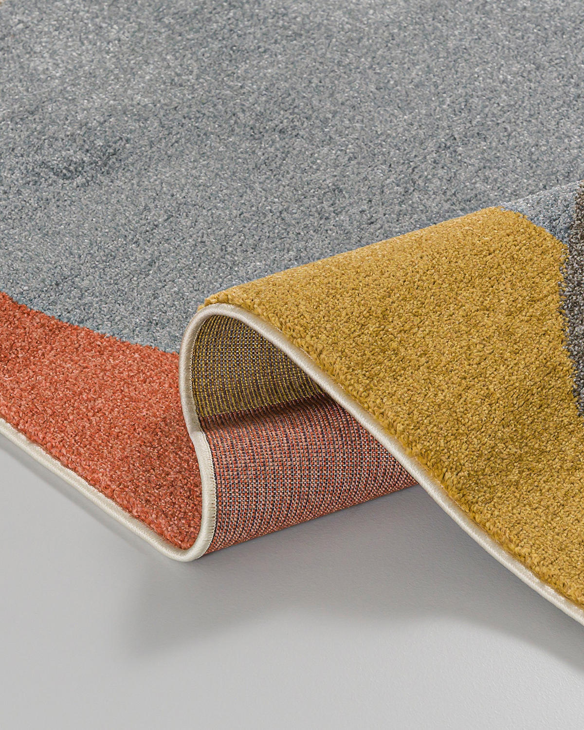 TEPPICH Beige Geometrisch In-Outdoor Pflanzlich Kurzflor Rechteckig 80 x 150 cm - Schieferfarben/Blaugrau, Textil (80/150cm) - Mazovia