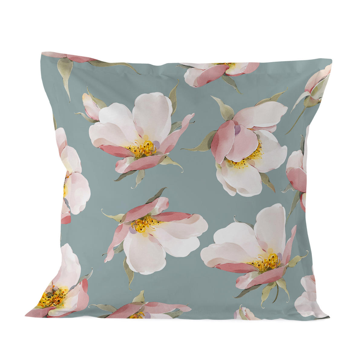 KISSENBEZUG spring blossom 80x80 cm mehrfarbig - Multicolor, Textil (80/80cm) - Happy Friday