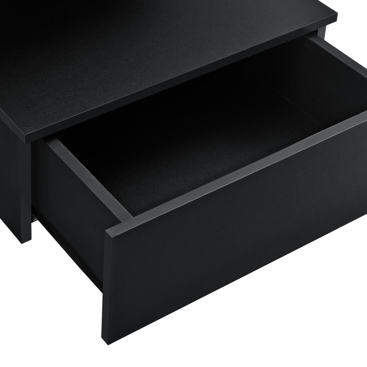 WANDSCHRANK Amberg - Schwarz, Holzwerkstoff (40/31/35cm) - [en.casa]