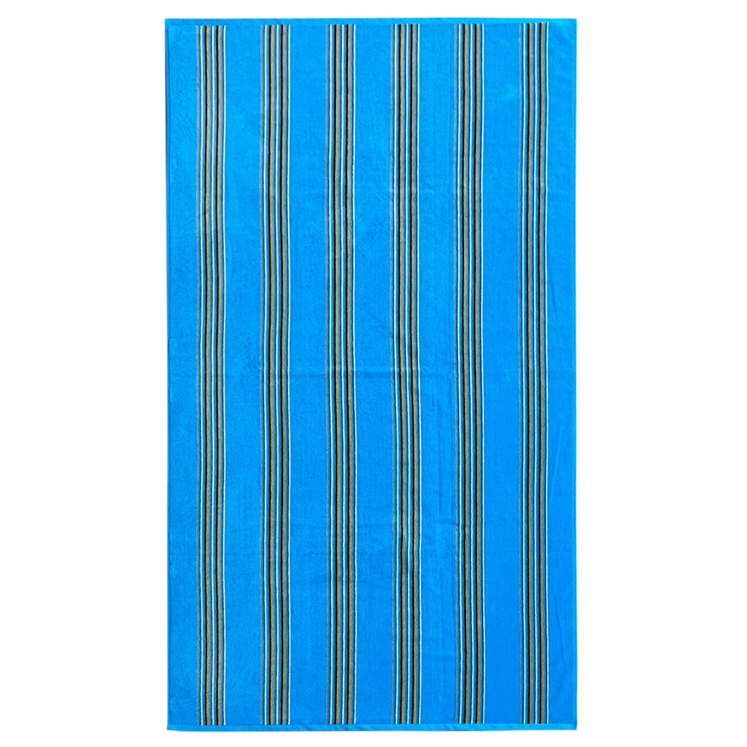 STRANDTUCH Frottee Velours Jacquard Milonga Türkis 90x170 400g/m² - Hellblau, Textil (90/170cm) - LE COMPTOIR DE LA PLAGE
