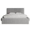 POLSTERBETT Tilio Hellgrau Cordbezug 160 cm - Hellgrau/Schwarz, Kunststoff/Textil (160/200cm) - Selsey