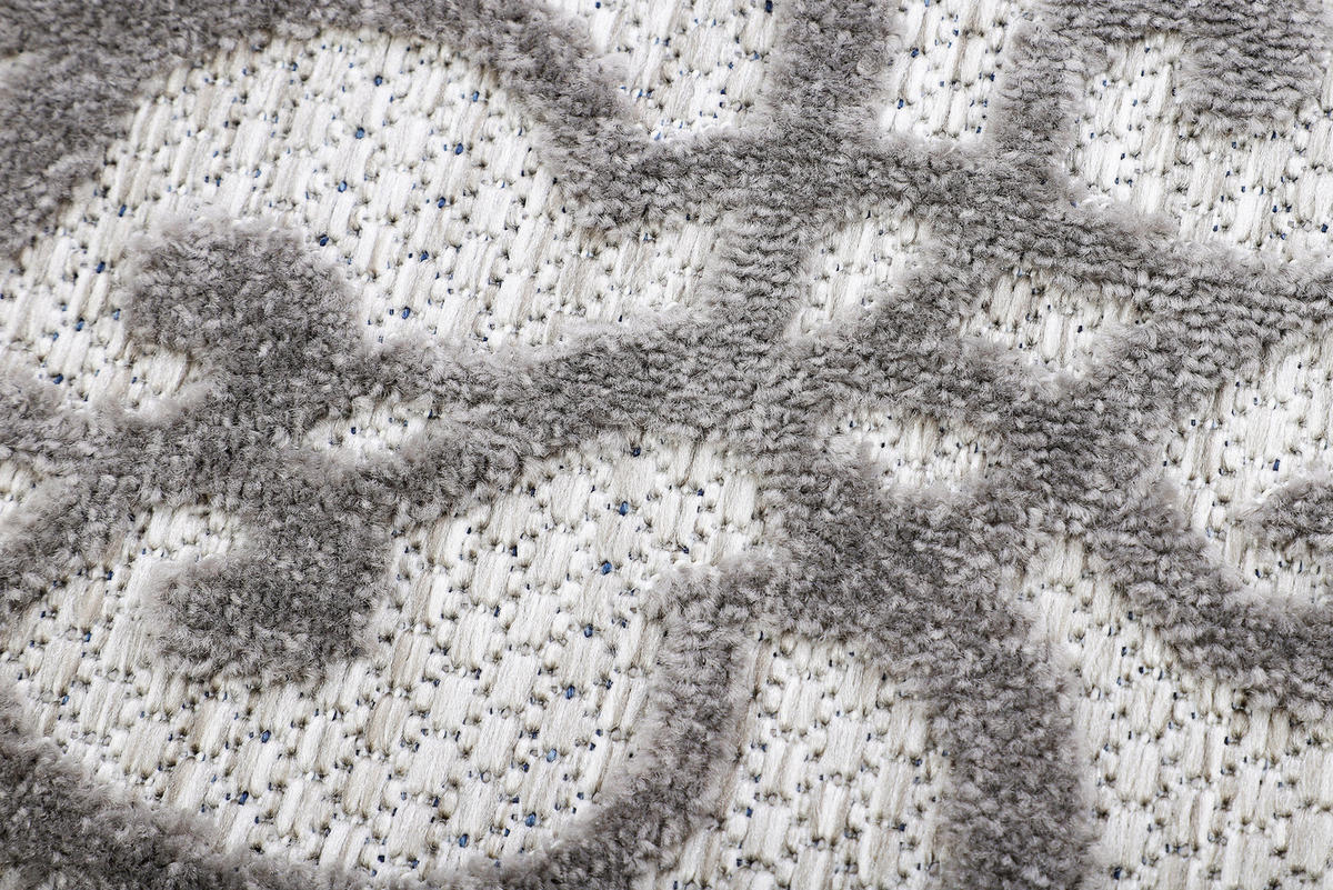 TEPPICH PATIO rund Grau 240/240 cm - Grau, Textil (240/240cm) - Tapiso