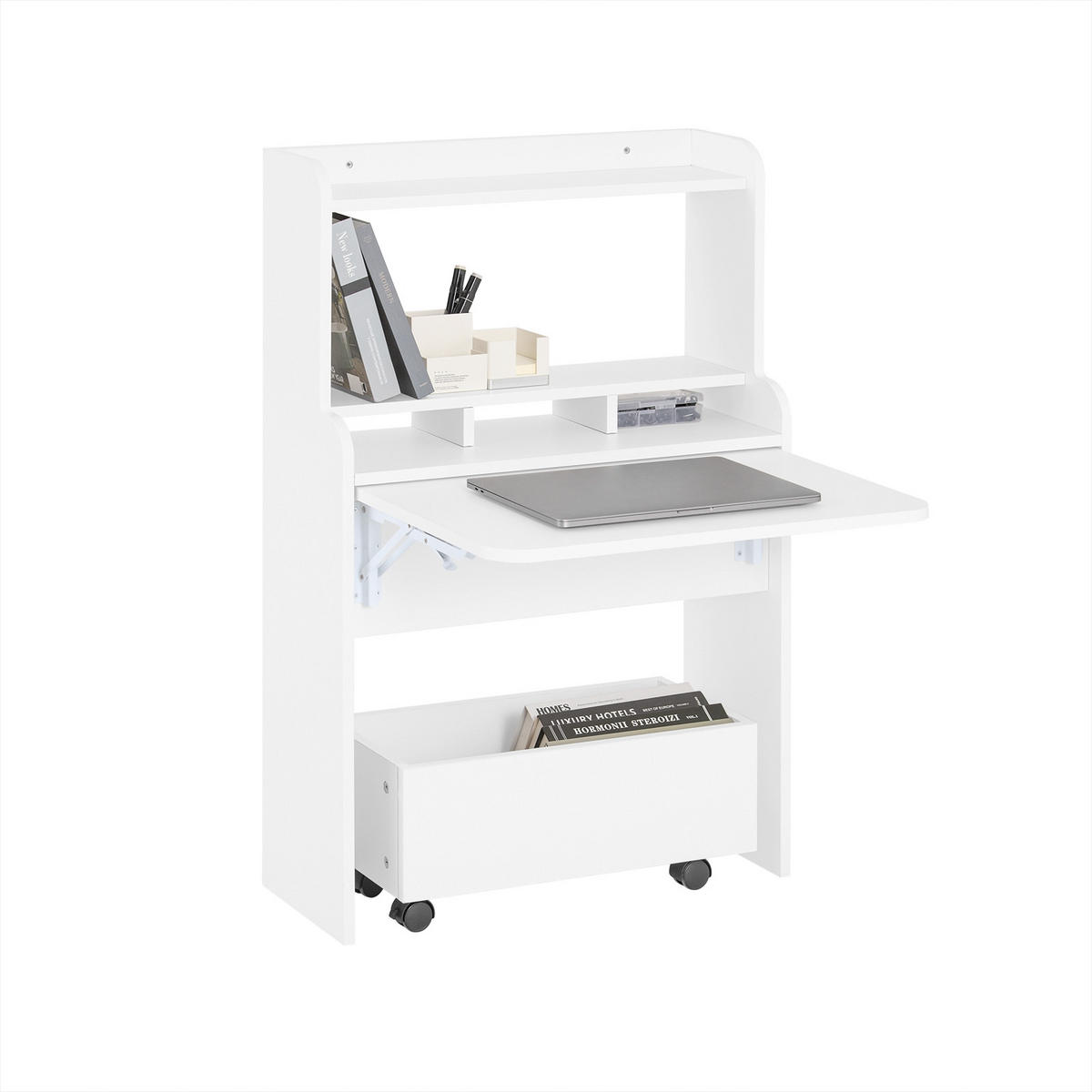 KLAPPTISCH Weiß - Weiß, Holzwerkstoff (64/64/98cm) - SoBuy