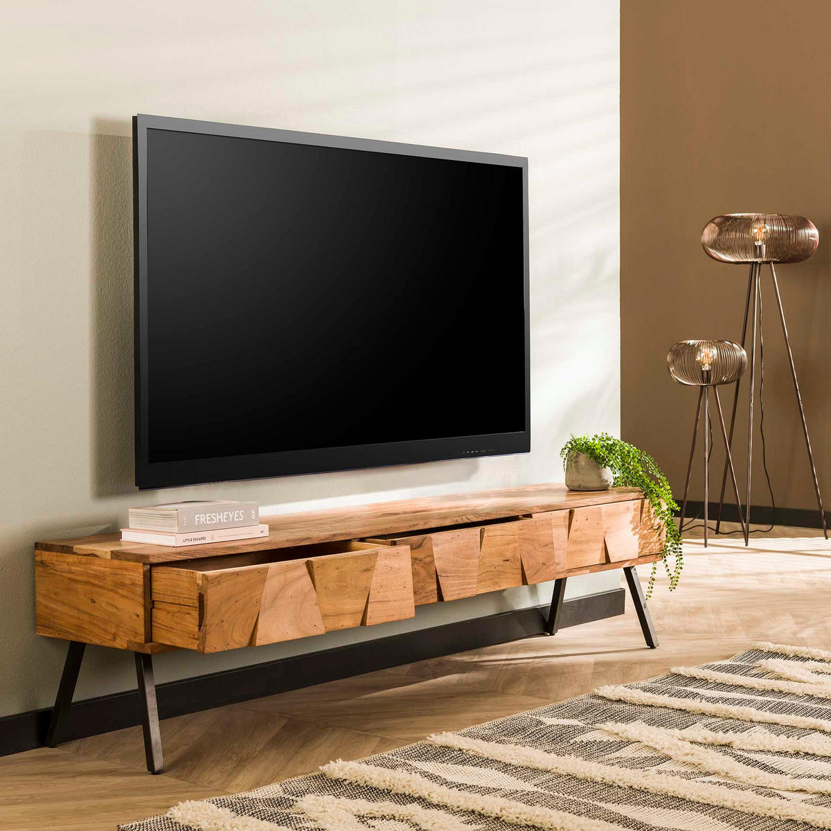 TV-MÖBEL Demn Brown 40/180/45 cm - Braun, Holz (180/45/40cm) - Hoyz Collection