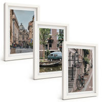 BILDER SET 3er Set - 20x30 cm Weißer Rahmen - Stadtansichten von Gebäuden - Weiß, Kunststoff (20/30cm) - TULUP