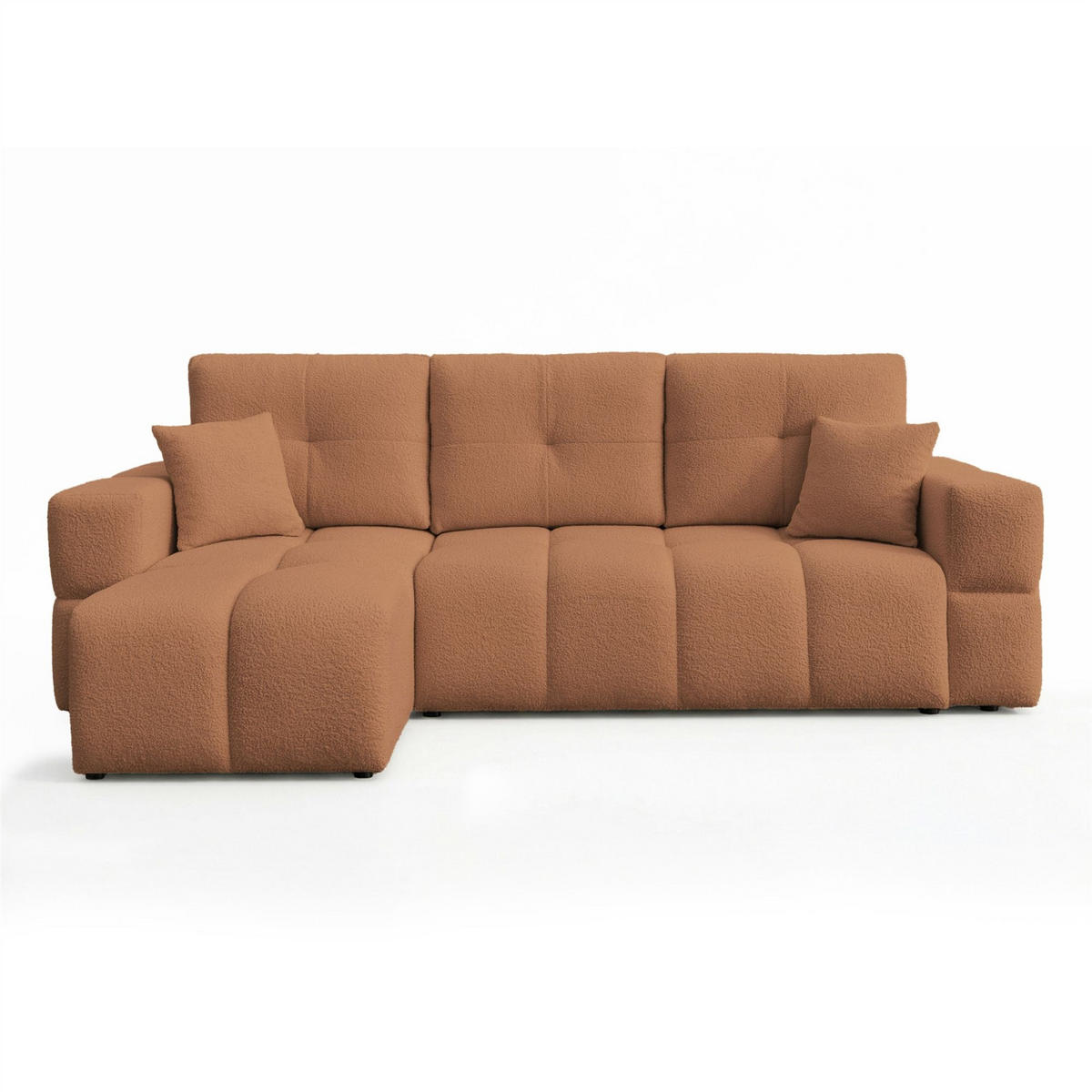 ECKSOFA Denise Mit Schlaffunktion - Rotbraun, Holzwerkstoff/Textil (250/148cm) - Fun Möbel