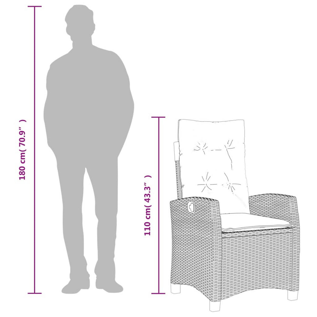 GARTEN-ESSGRUPPE 5-teilig Mit Kissen Beige Poly Rattan - Beige, Kunststoff - vidaXL