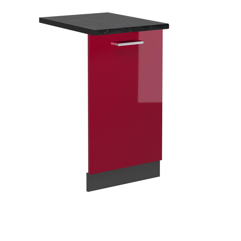 ČELNÍ PANEL MYČKY R-Line Červená vysoký lesk - antracitová/červená, kompozitní dřevo (45/81.8/1.6cm) - Vicco