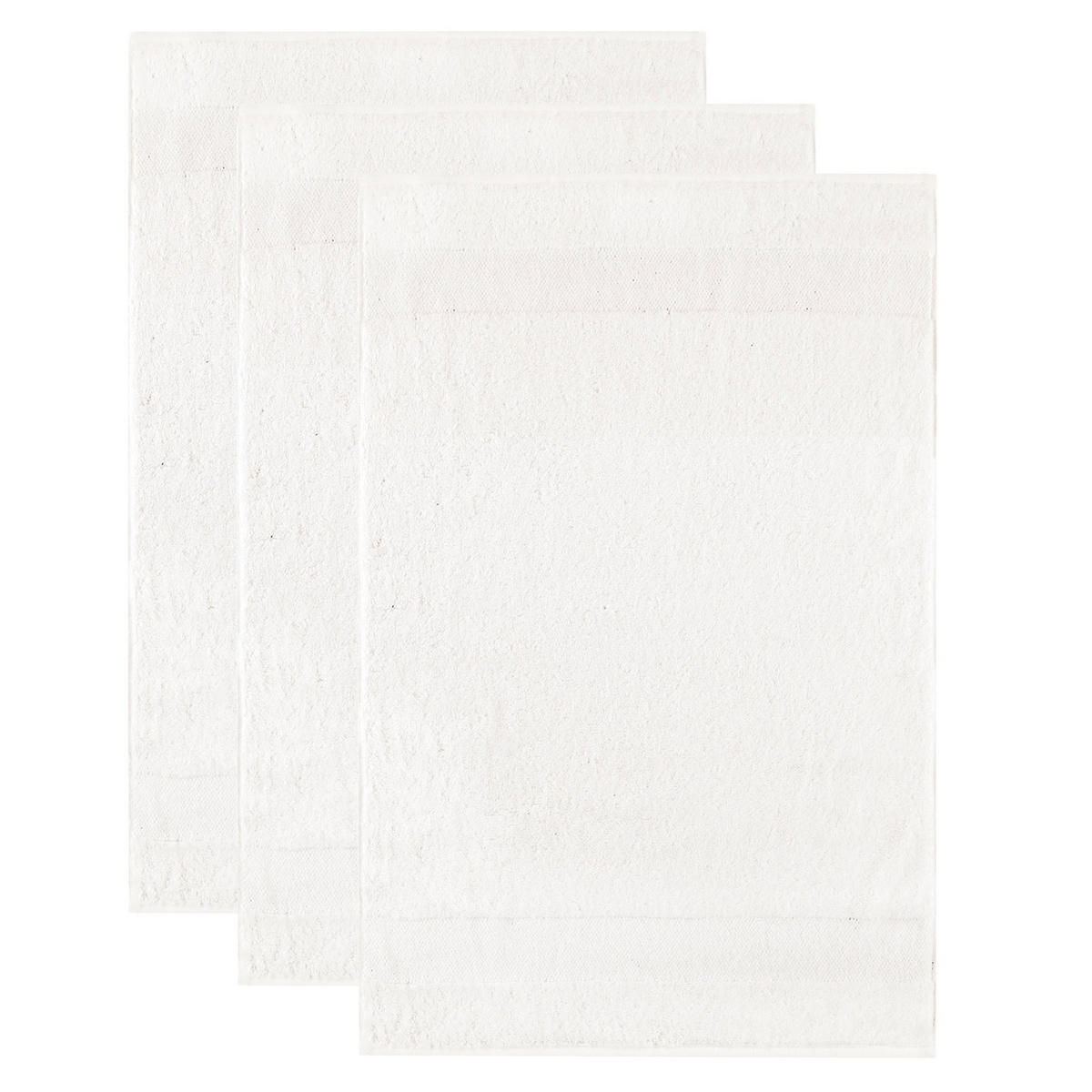 GÄSTETUCH Unisex Gästetuch One Weiß 3er Pack Baumwolle - Weiß, Textil (25/35cm) - Villeroy & Boch