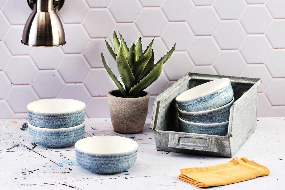 SCHALEN Cosmos Ø15,5cm - 6er-Set - Azur - Beige, Keramik (15.5cm) - Björn